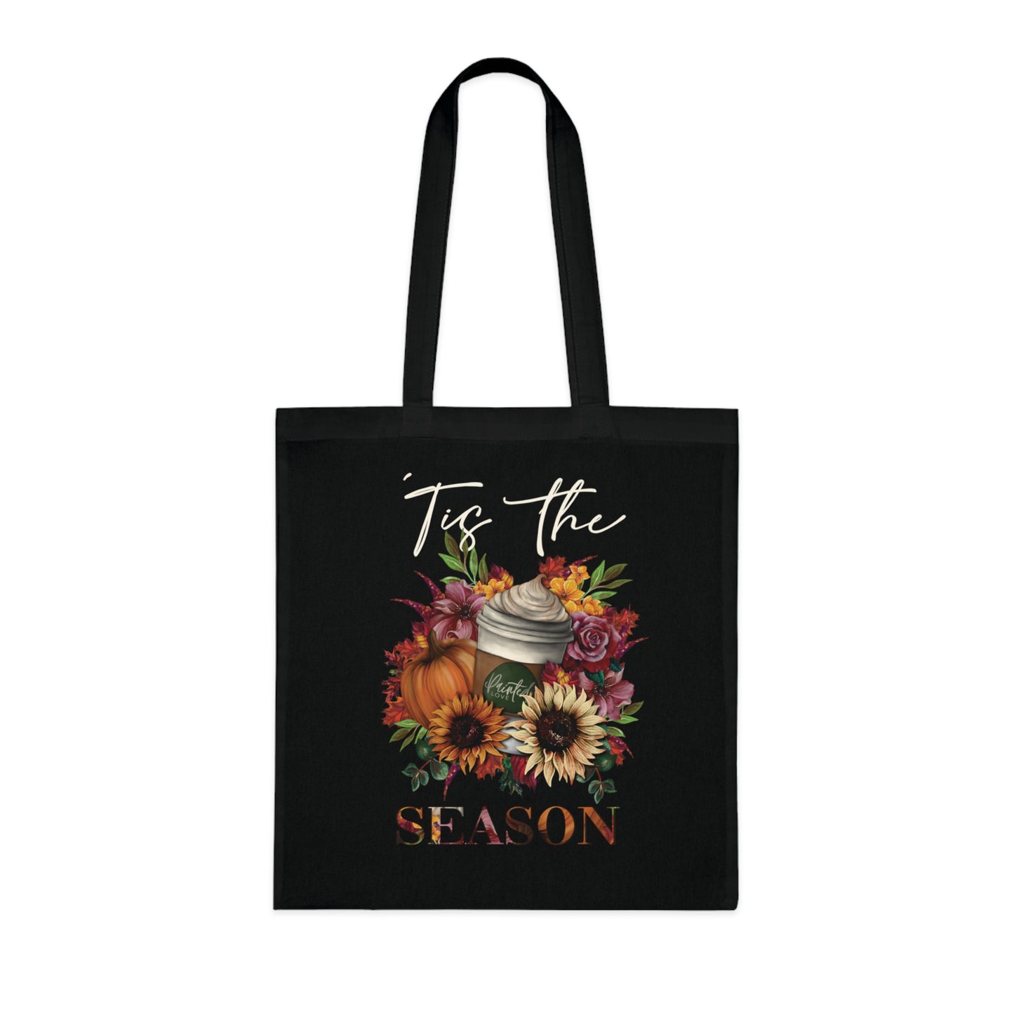 “‘Tis the Season” Pumpkin Spice Latte inspired Halloween Tote Bag