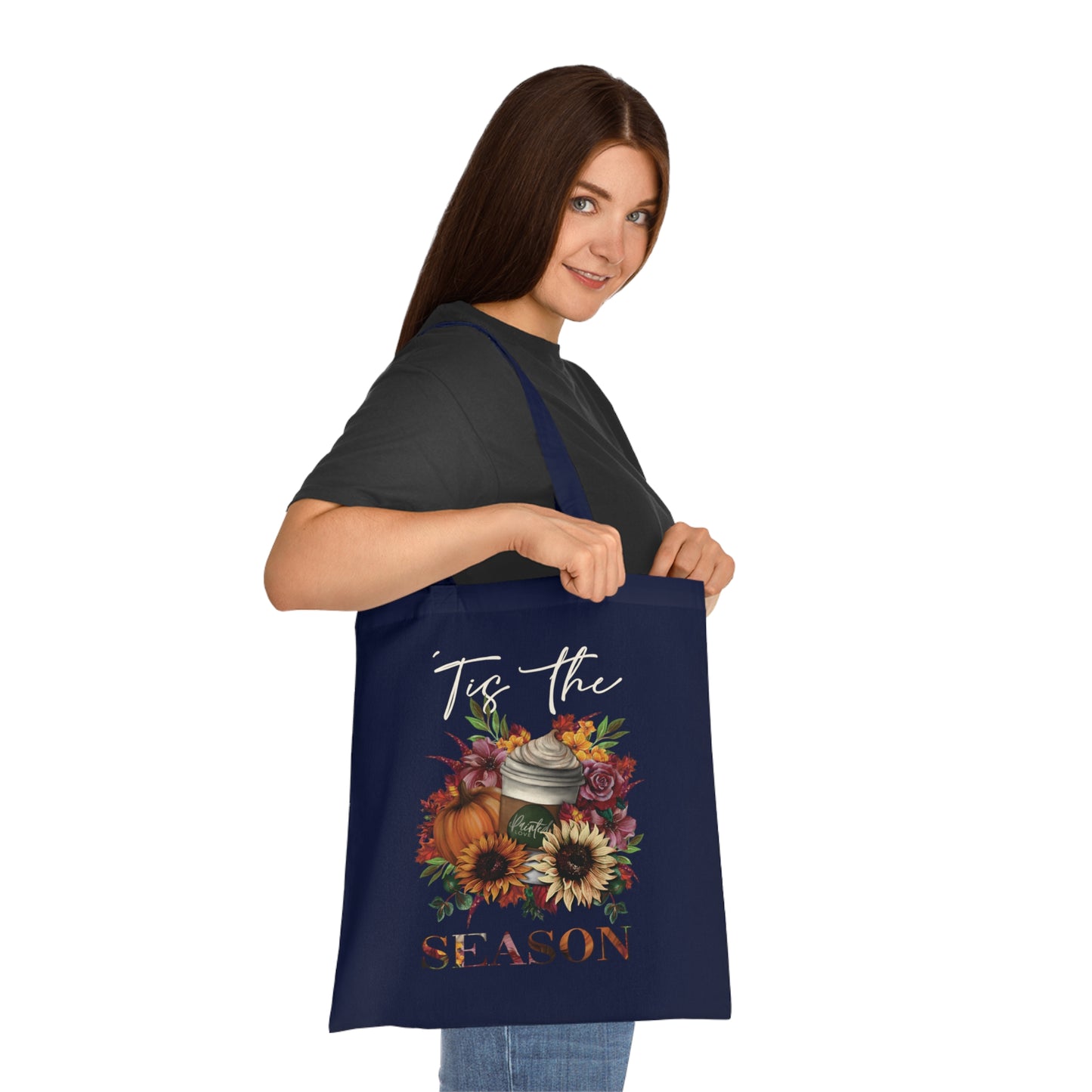 “‘Tis the Season” Pumpkin Spice Latte inspired Halloween Tote Bag