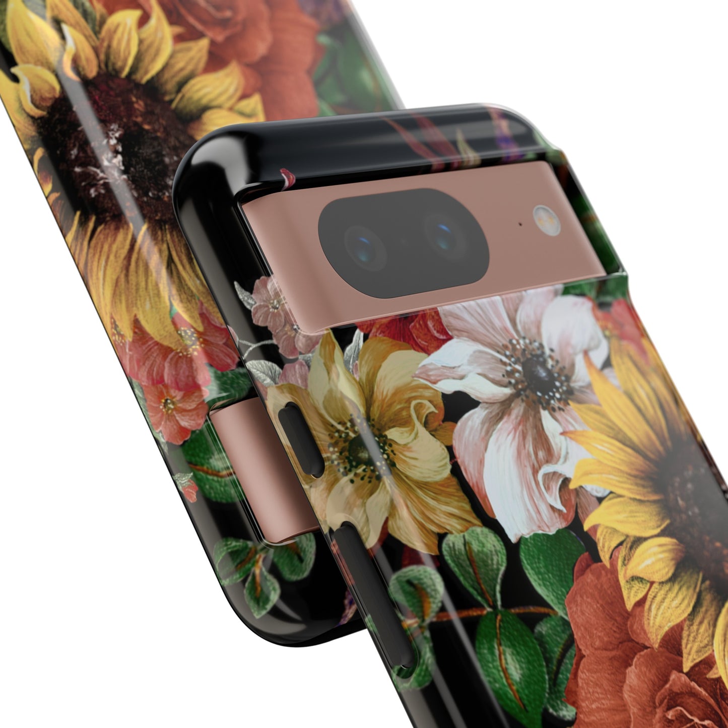 Painted Love Customs Floral Phone Case, Black