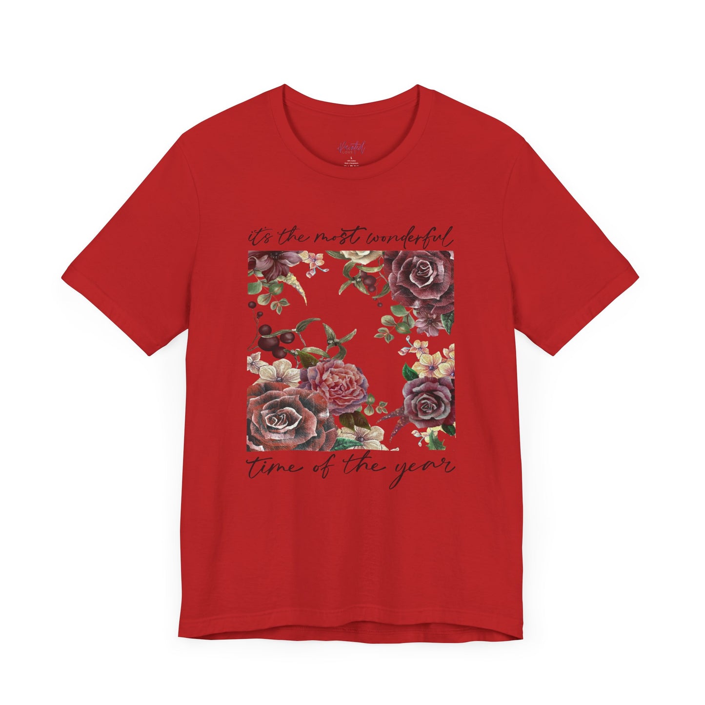 Vintage Floral Christmas T-Shirt