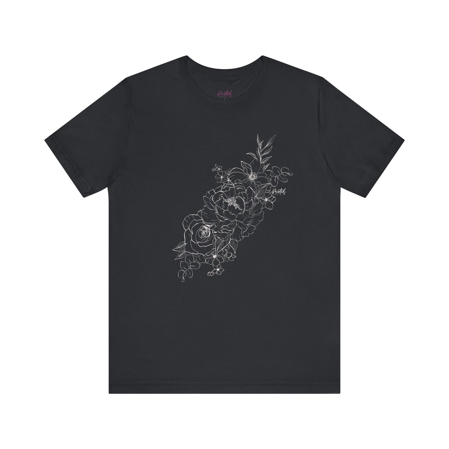 Floral Tee - Fineline Tattoo Style