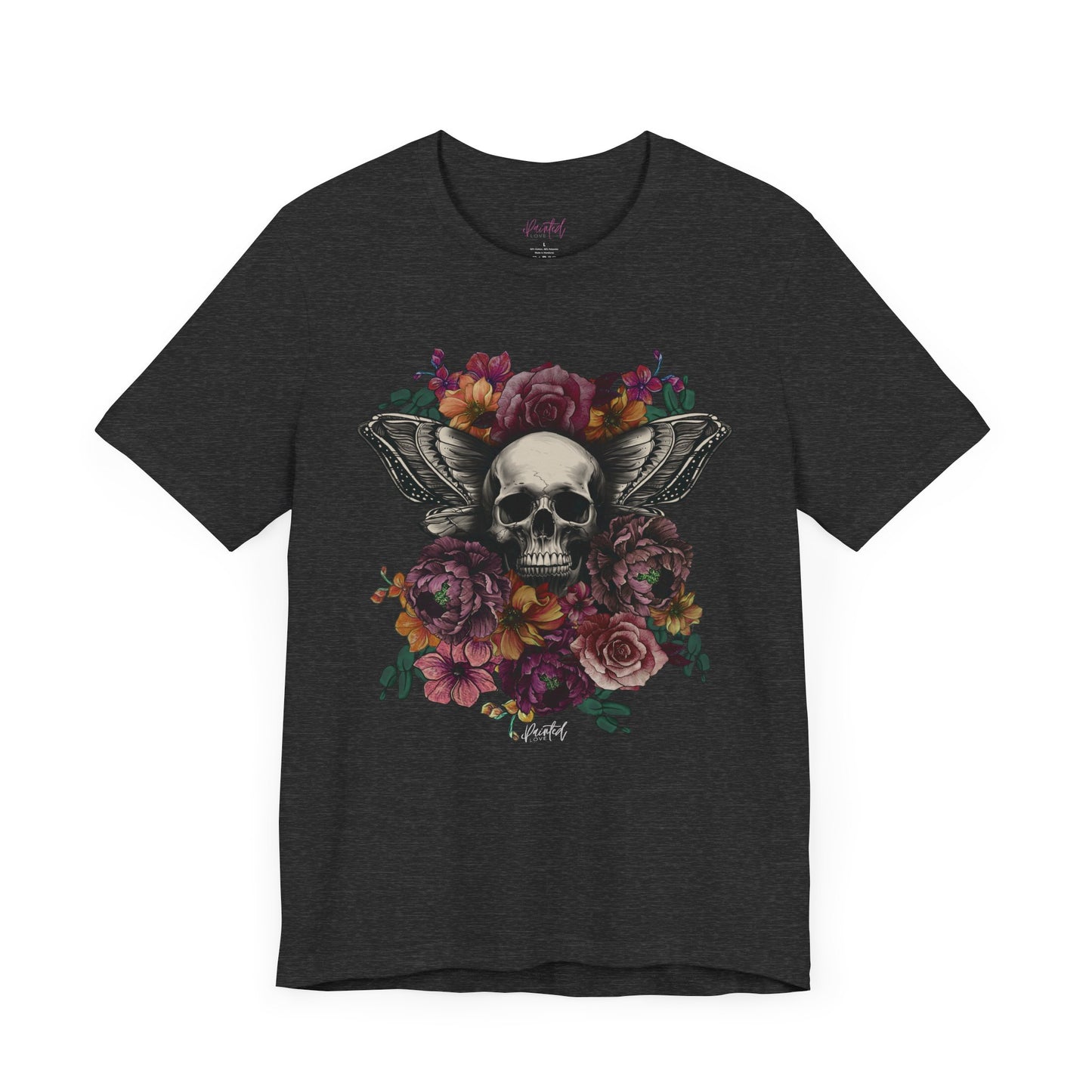 Floral Skull Tattoo Style Tee