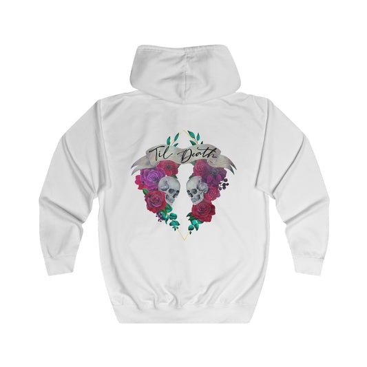 Skull and Roses Zip up Unisex Hoodie