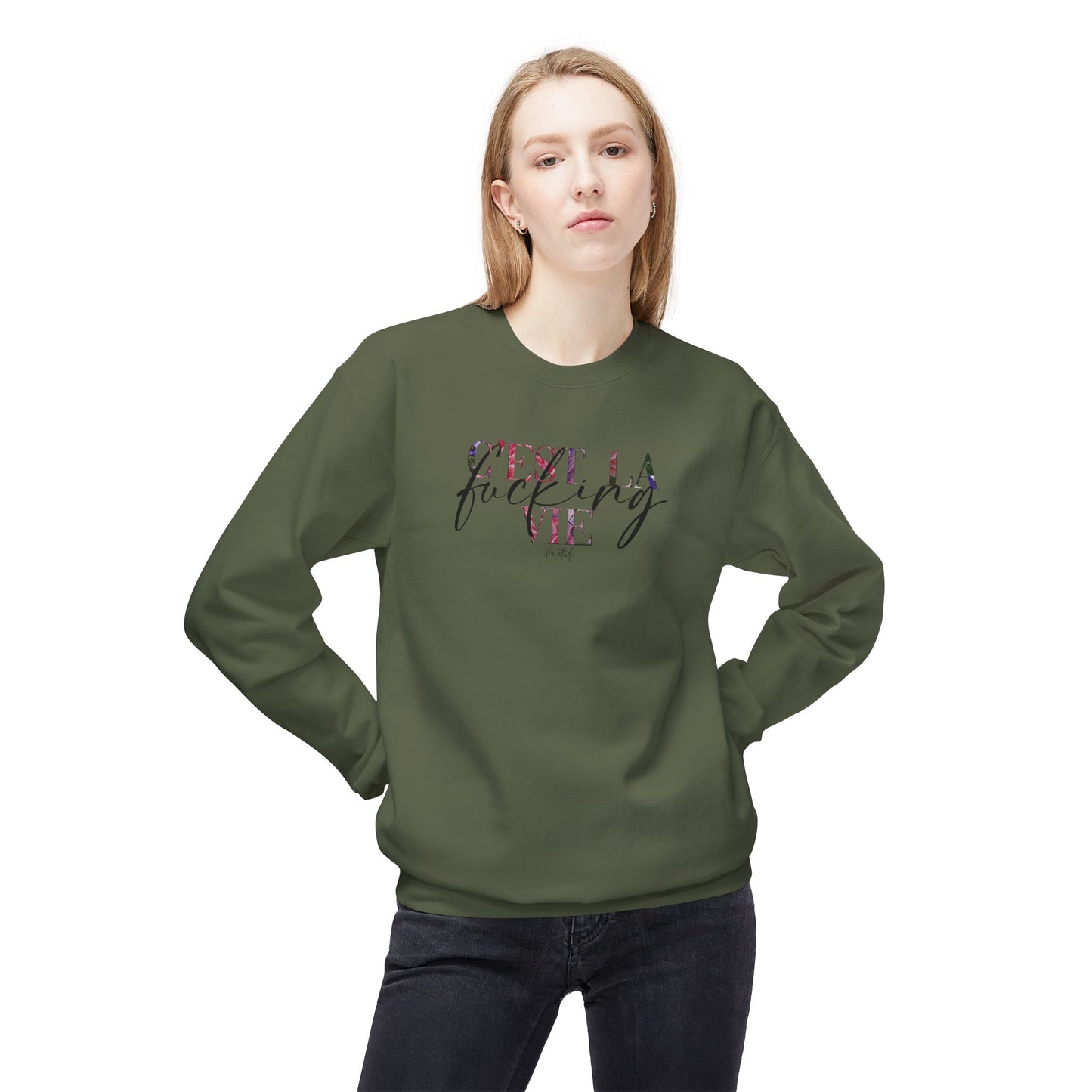 Sweary Floral Sweatshirt - C'est la Effing Vie