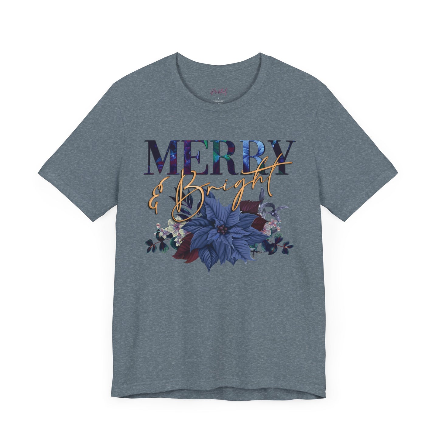 Christmas T-Shirt, “Merry and Bright”, 80’s style