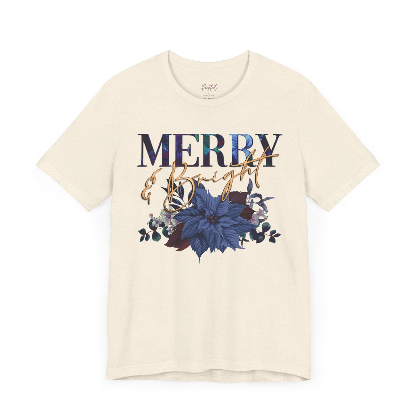 Christmas T-Shirt, “Merry and Bright”, 80’s style