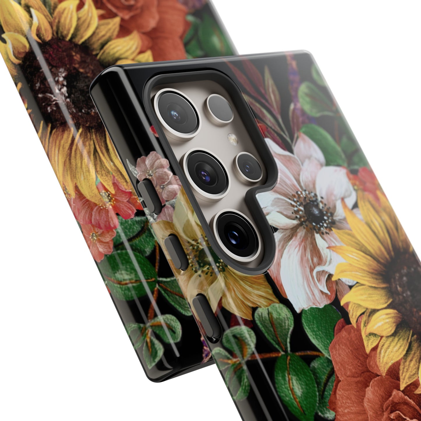 Painted Love Customs Floral Phone Case, Black