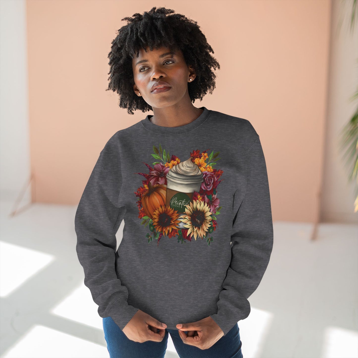 Pumpkin Spice Latte Floral Sweatshirt