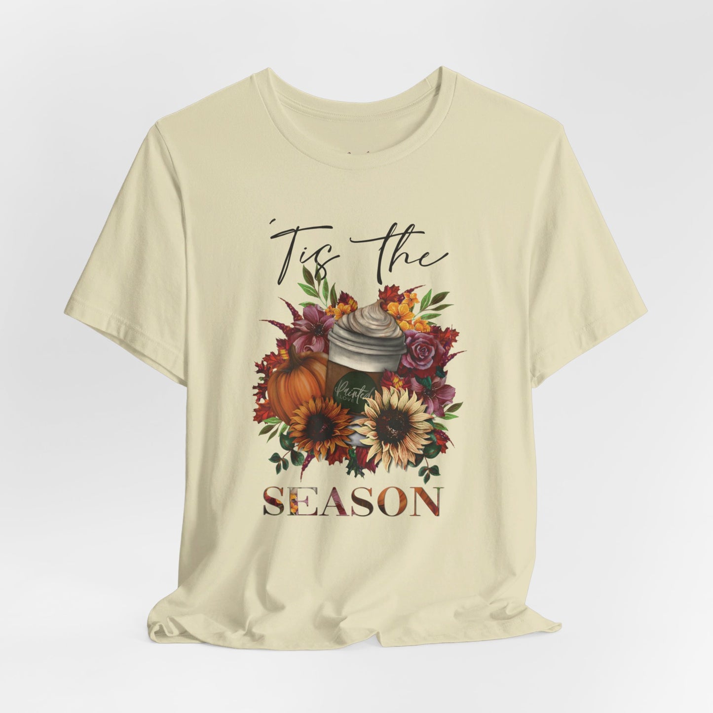 “‘Tis the Season” Pumpkin Spice Latte Floral T-Shirt