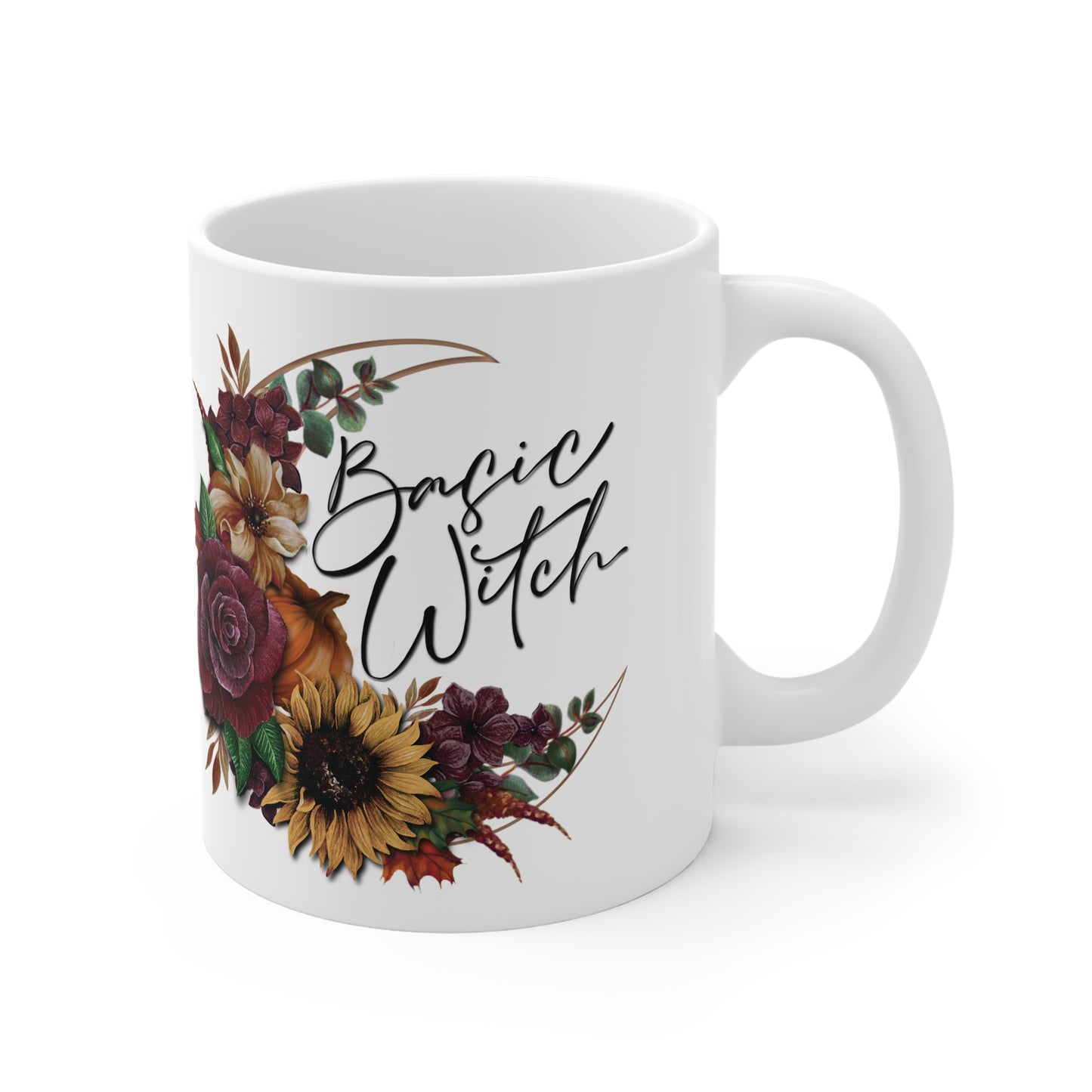 “Basic Witch” Halloween Floral Mug