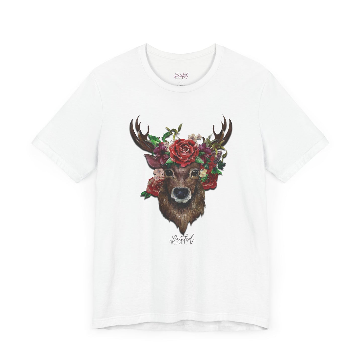 Christmas T-Shirt, Deer and Flowers