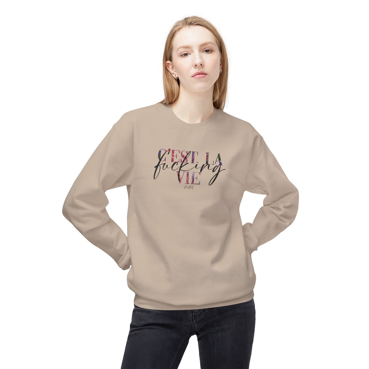 Sweary Floral Sweatshirt - C'est la Effing Vie