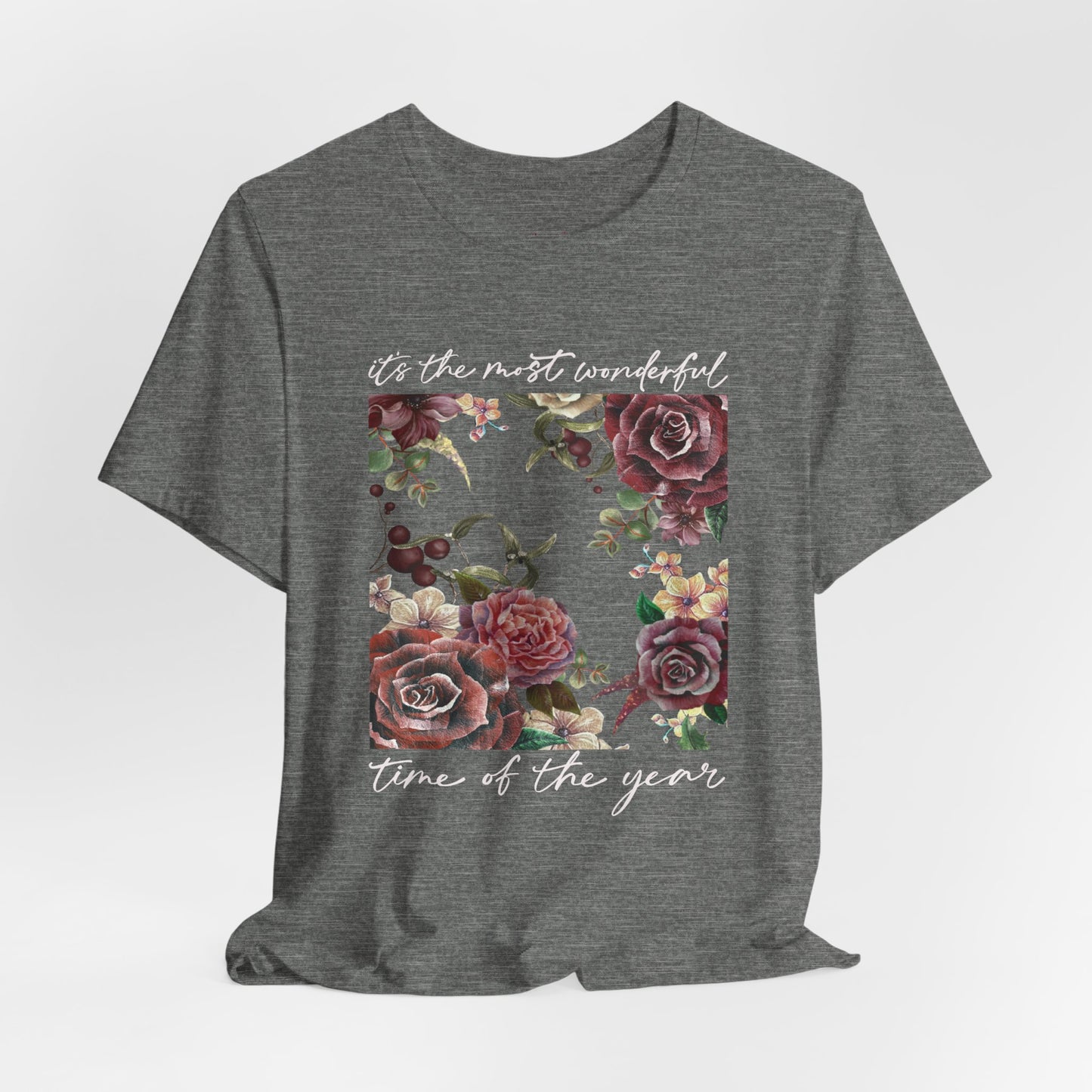 Vintage Floral Christmas T-Shirt