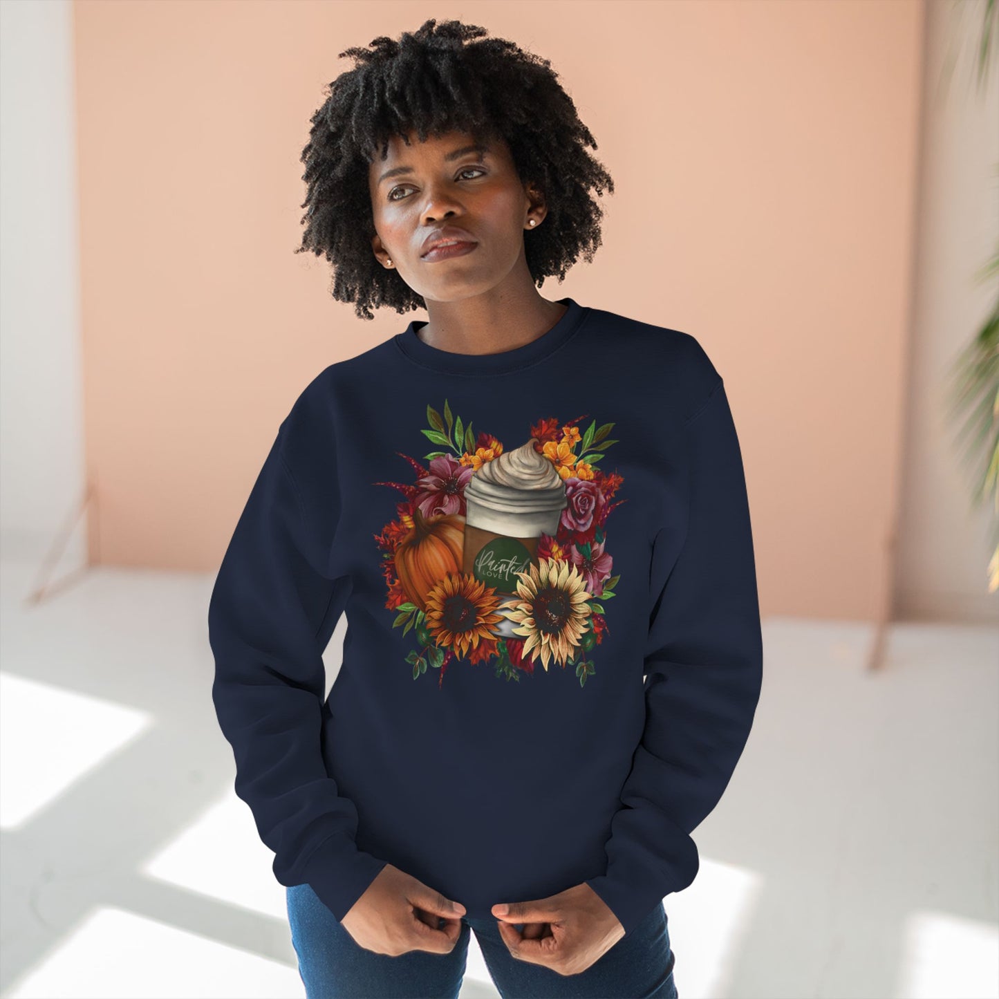 Pumpkin Spice Latte Floral Sweatshirt