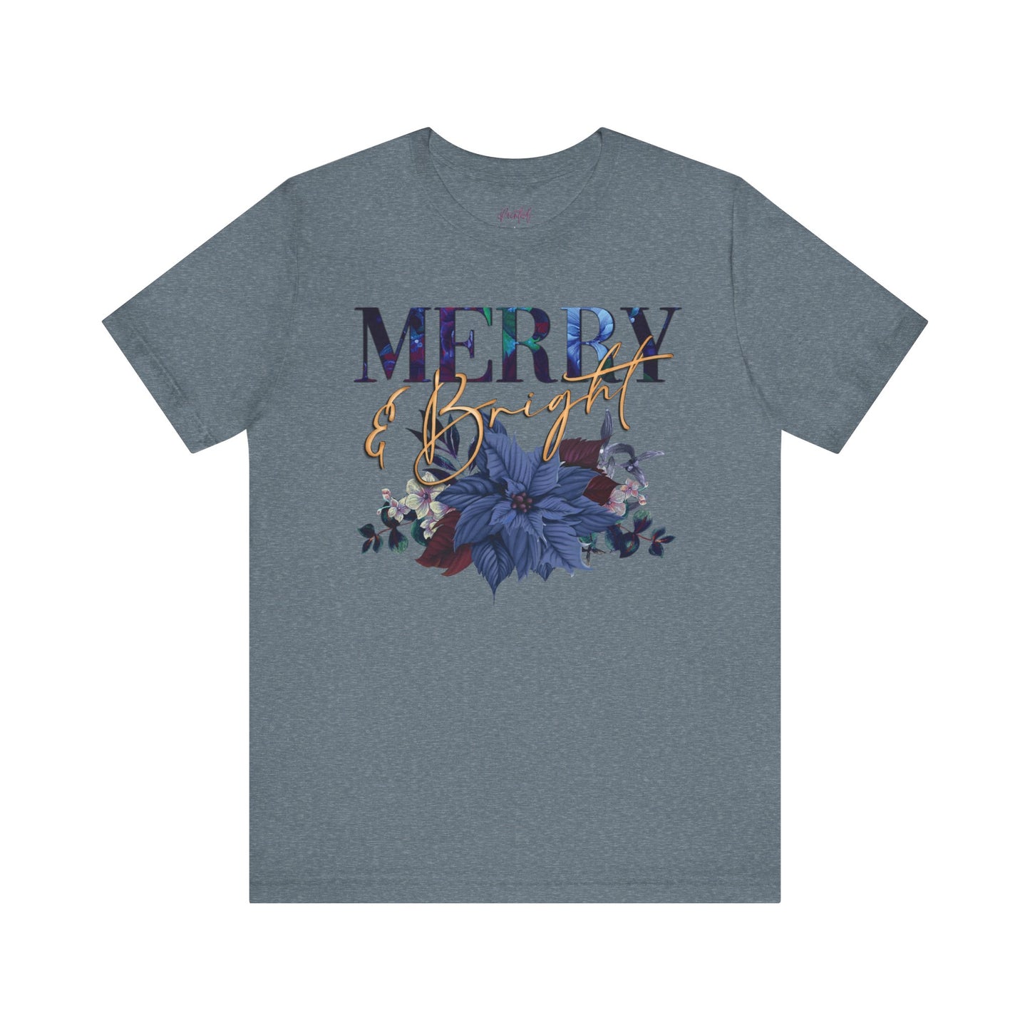 Christmas T-Shirt, “Merry and Bright”, 80’s style