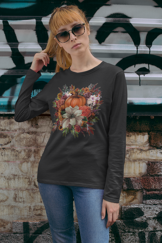 Halloween Flowers Long Sleeve TShirt