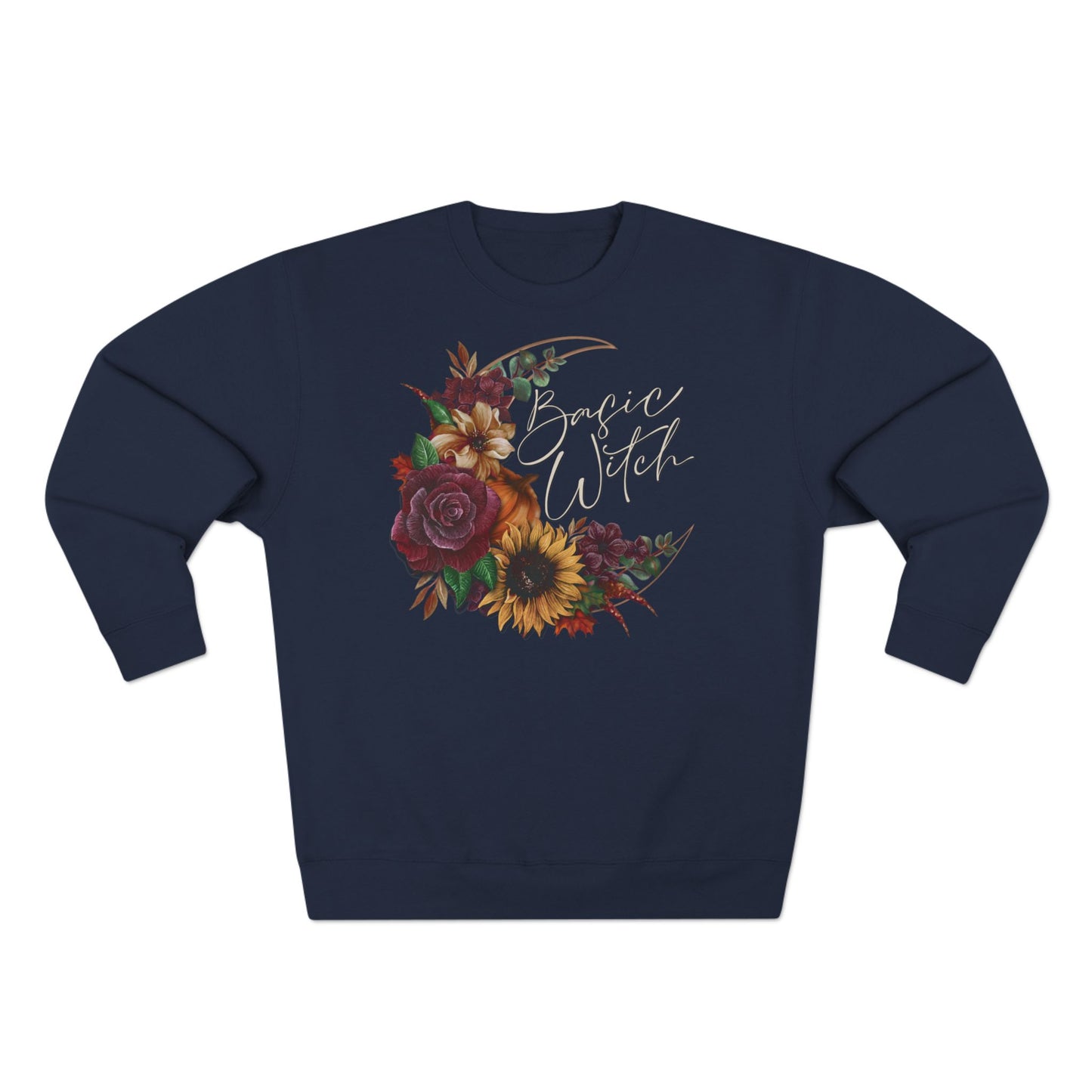 “Basic Witch” Halloween Floral Sweatshirt