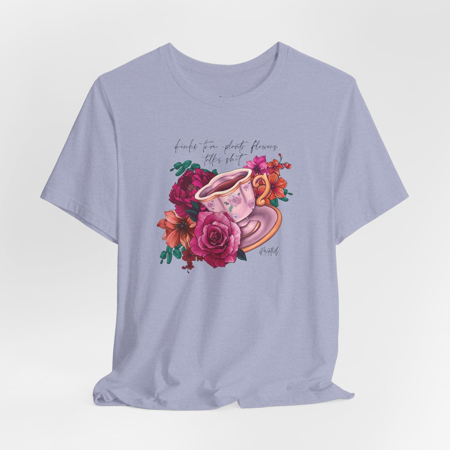 Sweary Tea Cup Tee, Bright Pink