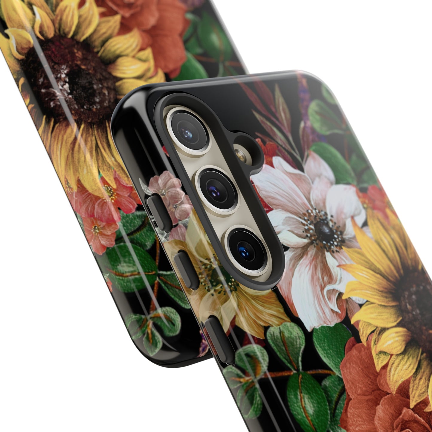 Painted Love Customs Floral Phone Case, Black