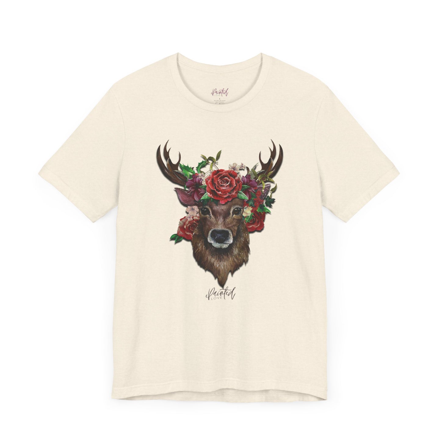 Christmas T-Shirt, Deer and Flowers