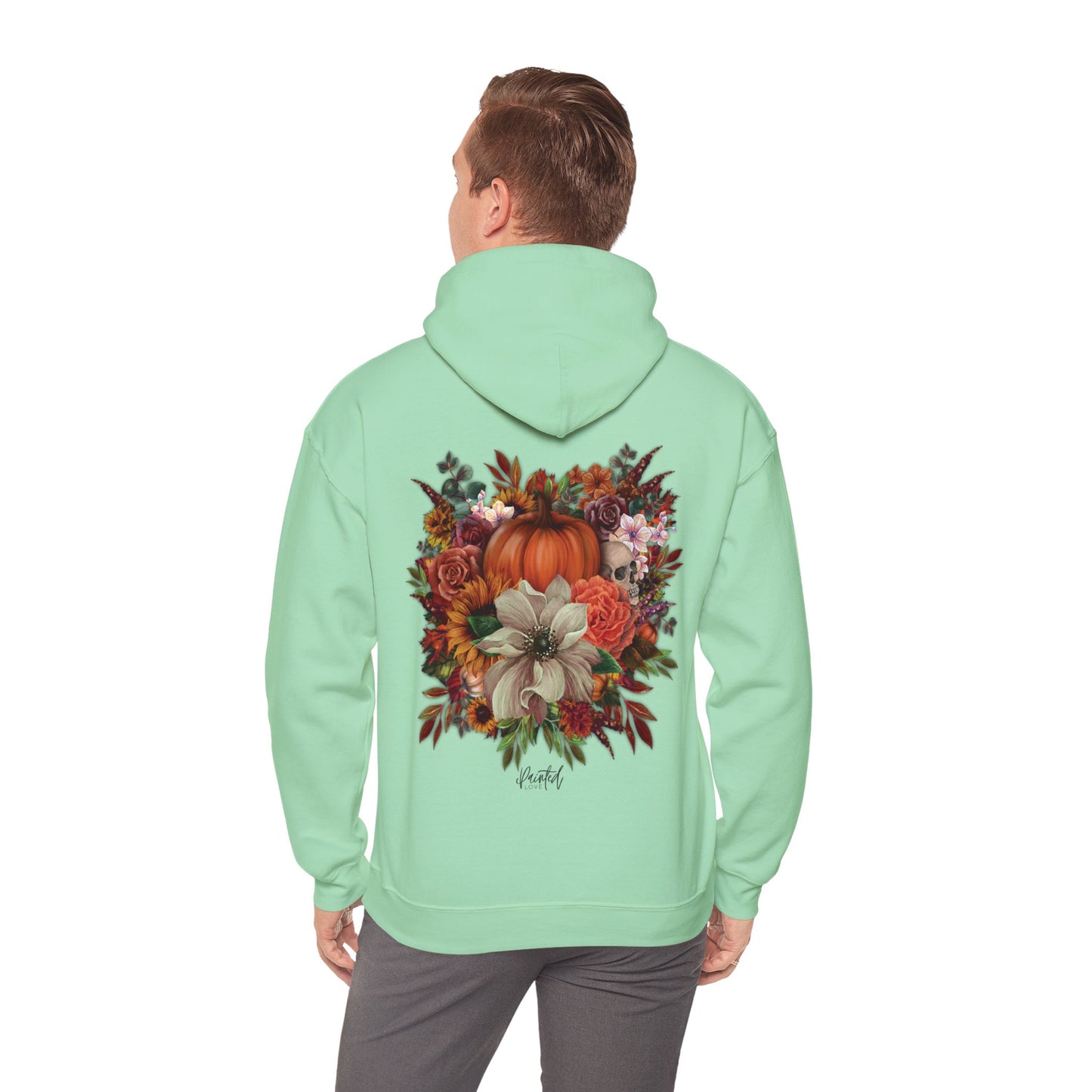 Halloween Flowers Back Hoodie