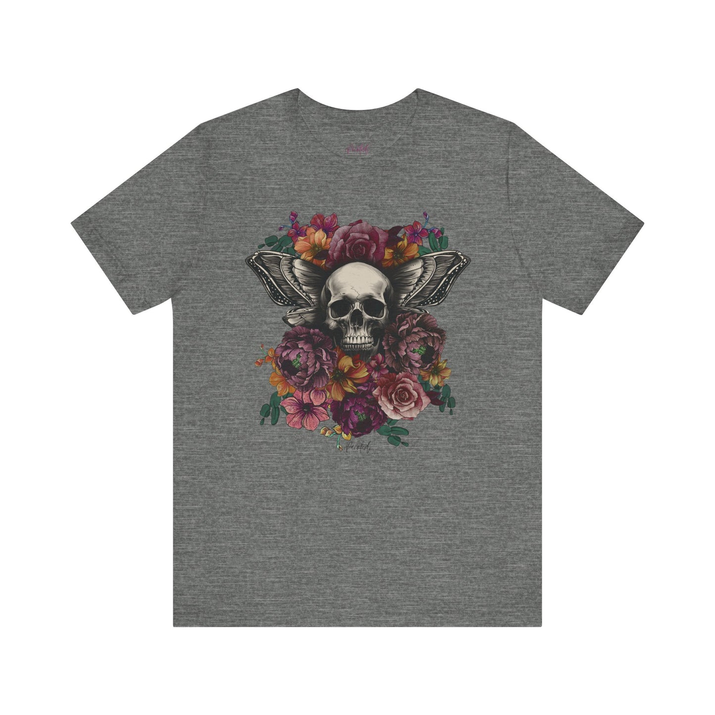 Floral Skull Tattoo Style Tee