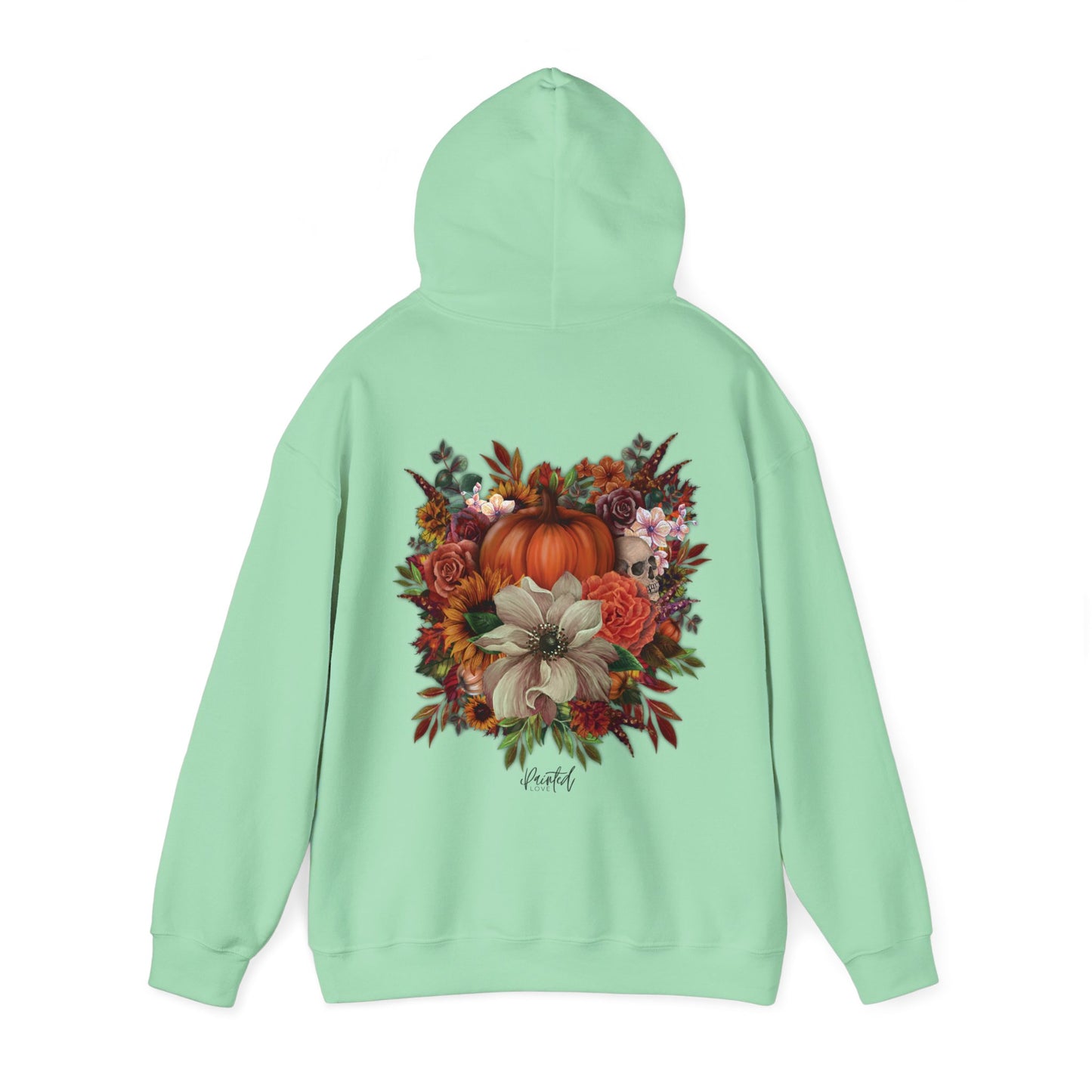 Halloween Flowers Back Hoodie