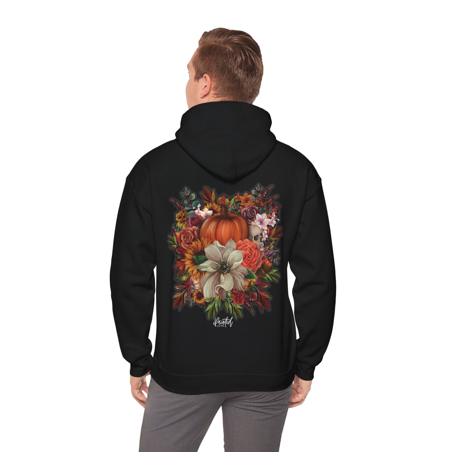 Halloween Flowers Back Hoodie