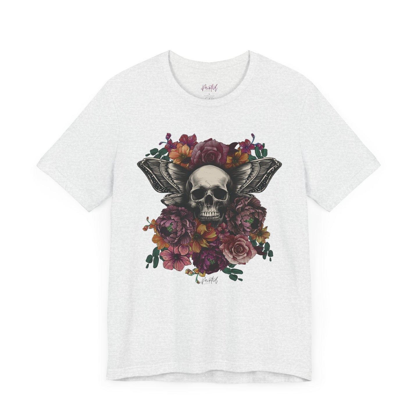 Floral Skull Tattoo Style Tee