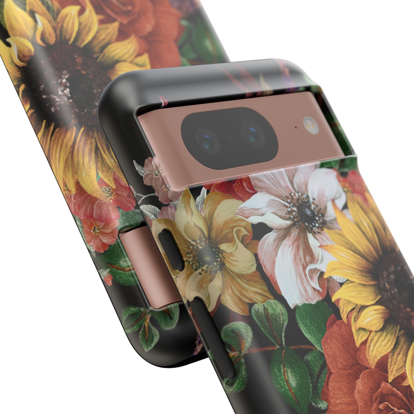 Painted Love Customs Floral Phone Case, Black