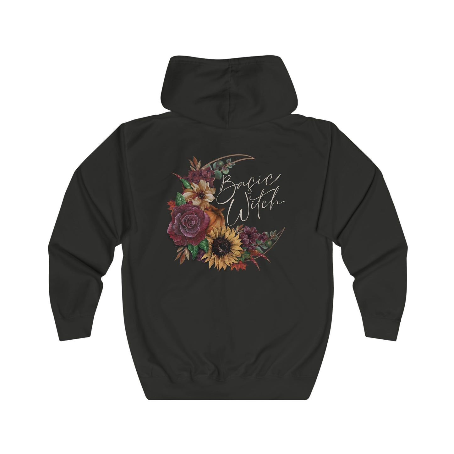 Basic Witch Halloween Zip Up Hoodie