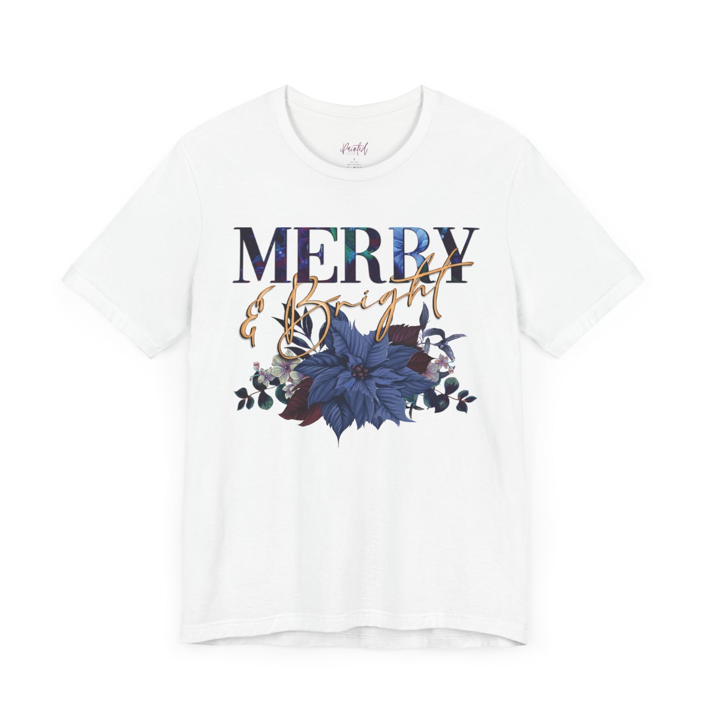 Christmas T-Shirt, “Merry and Bright”, 80’s style