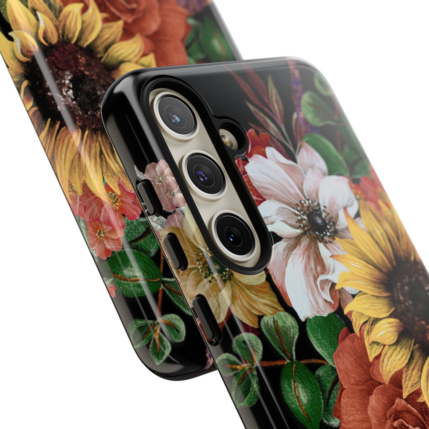 Painted Love Customs Floral Phone Case, Black