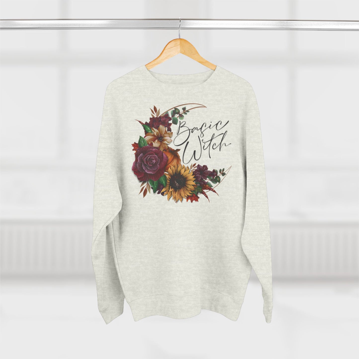 “Basic Witch” Halloween Floral Sweatshirt