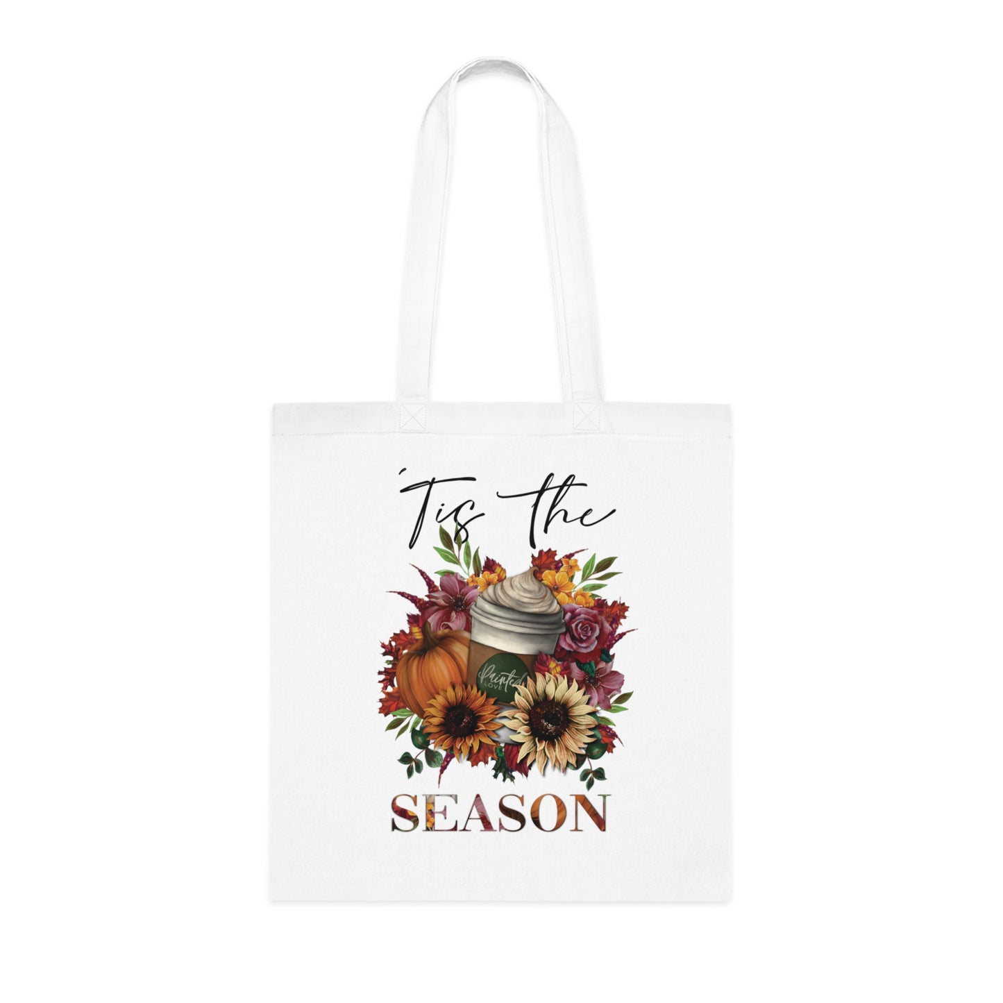 “‘Tis the Season” Pumpkin Spice Latte inspired Halloween Tote Bag