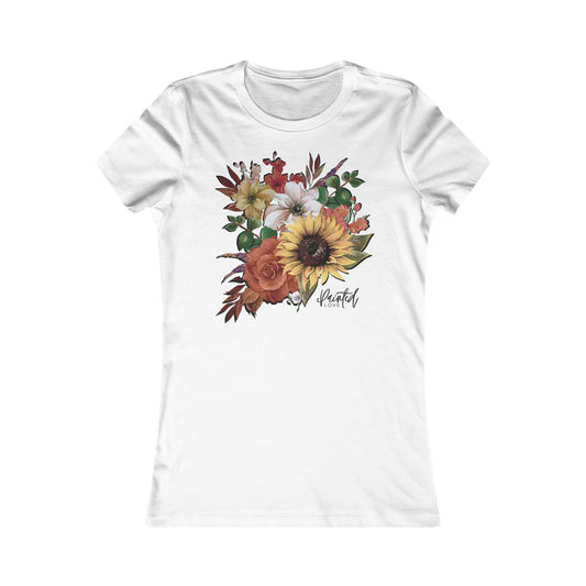 September Flowers Bouquet Women's Fitted Tee