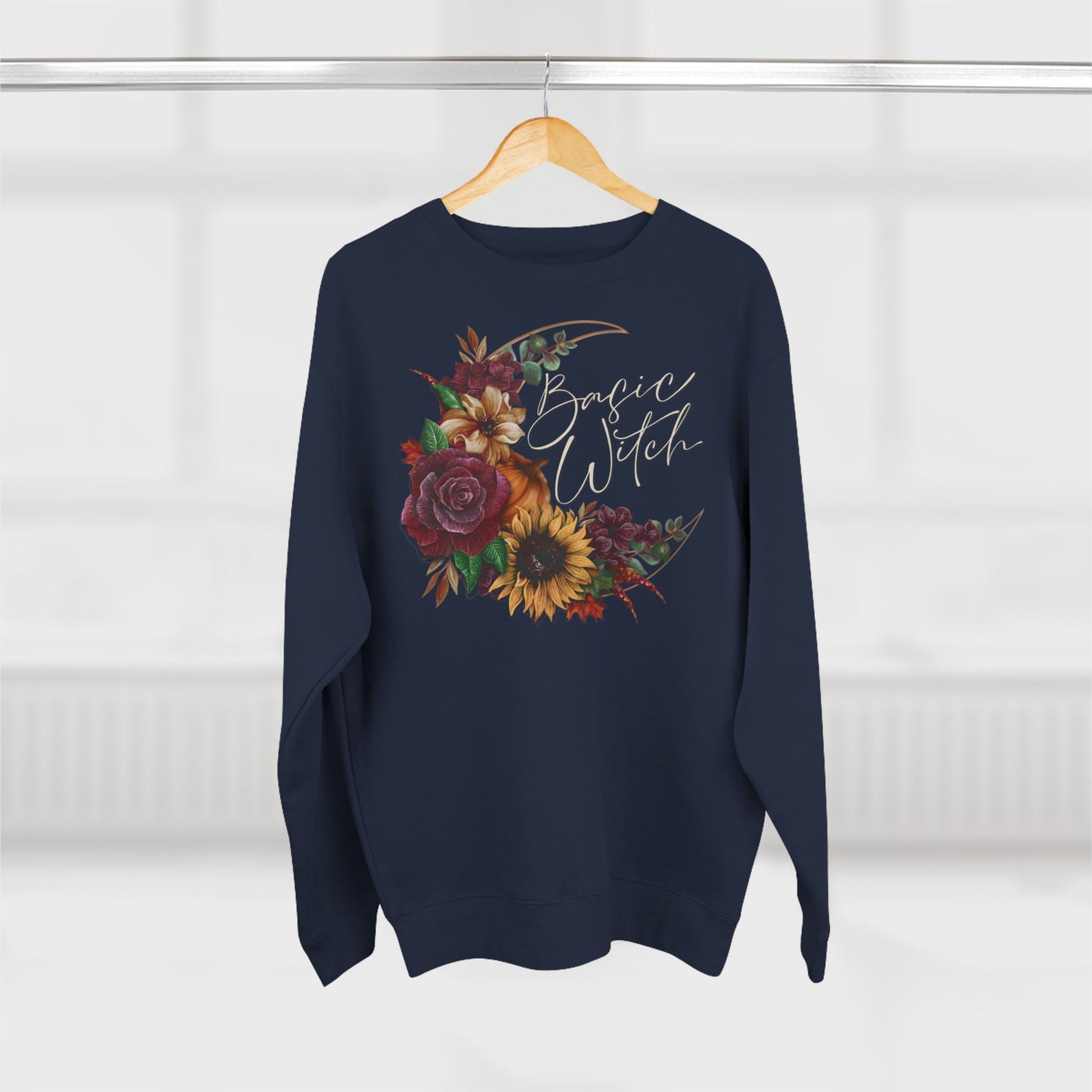 “Basic Witch” Halloween Floral Sweatshirt