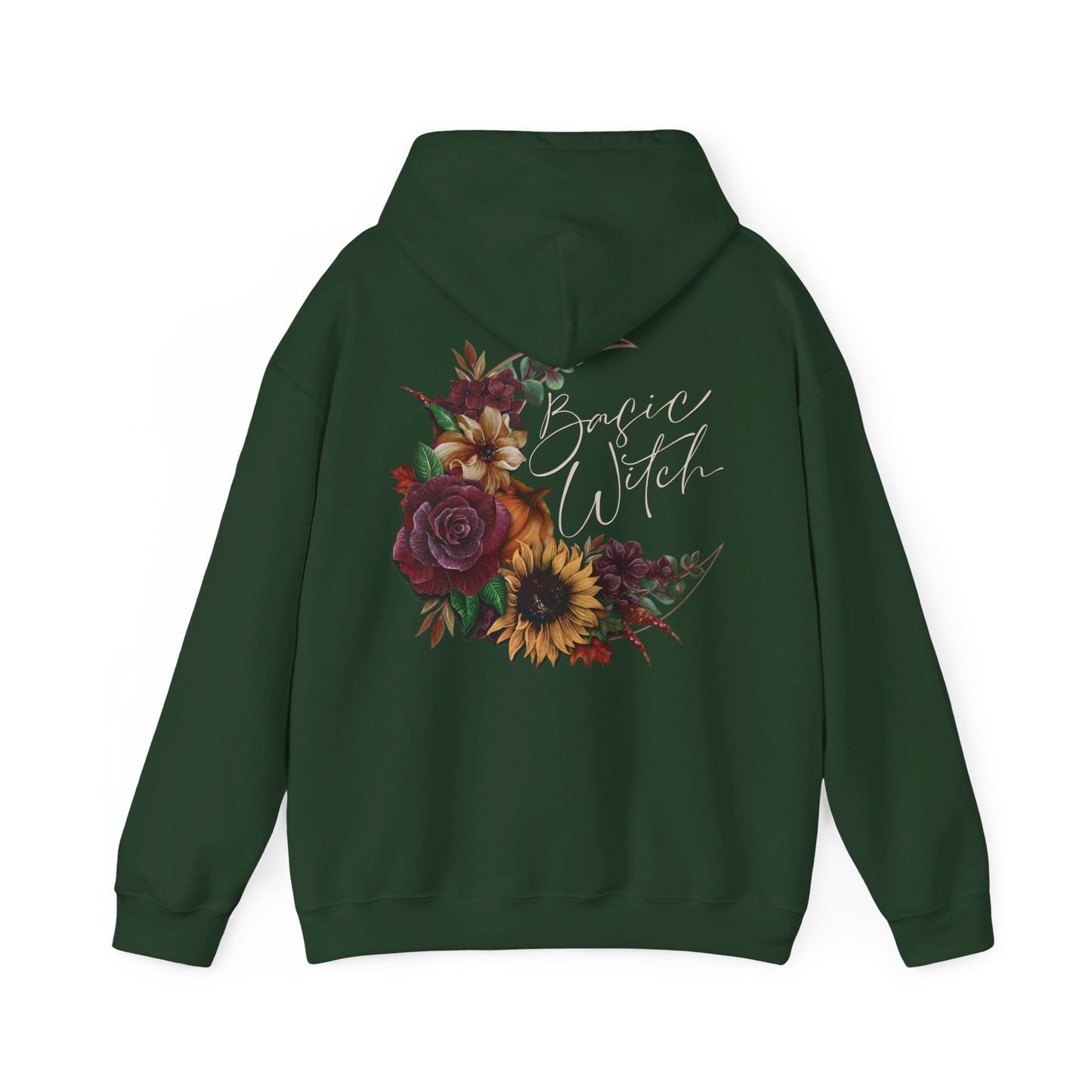 Basic Witch Halloween Floral Hoodie -Various Colours