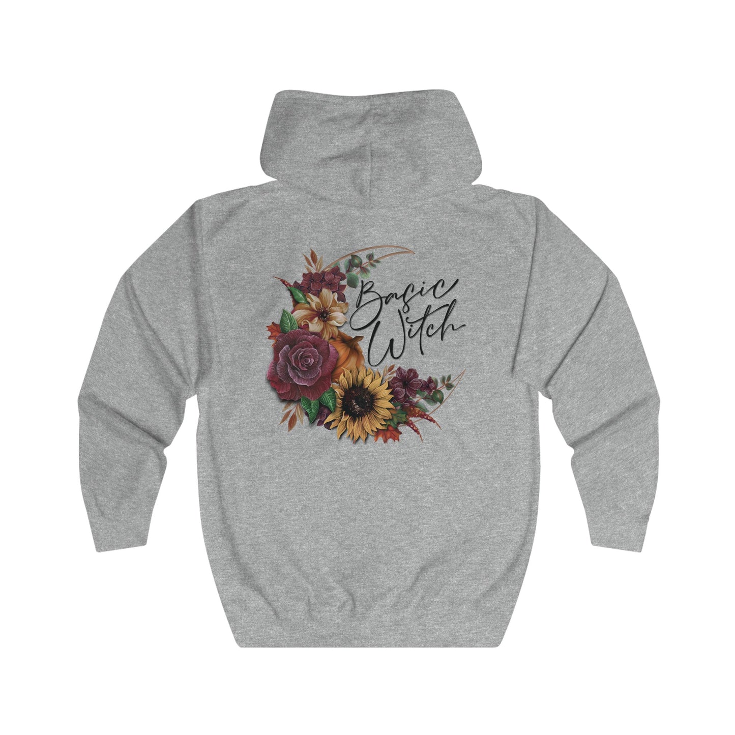 Basic Witch Halloween Zip Up Hoodie