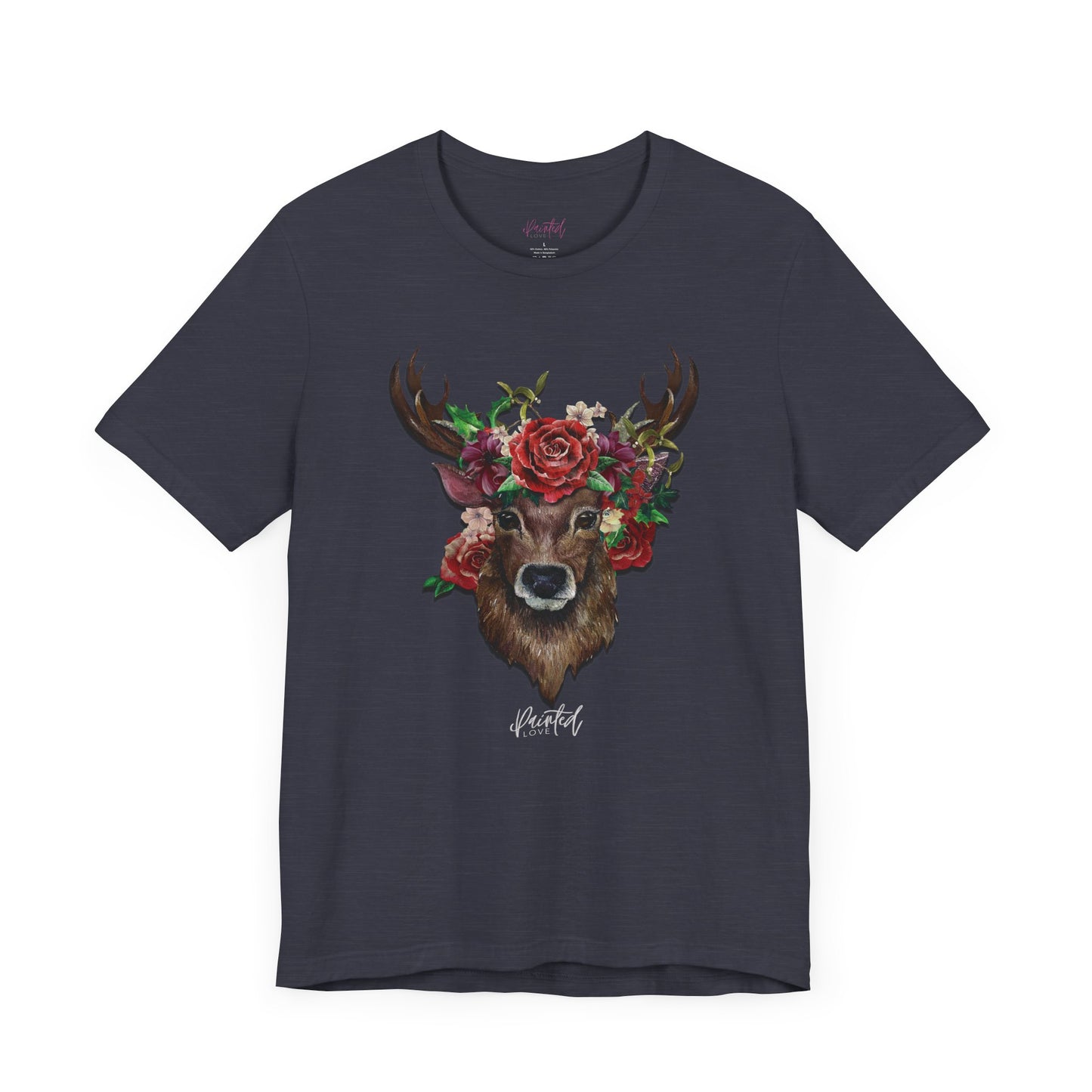 Christmas T-Shirt, Deer and Flowers