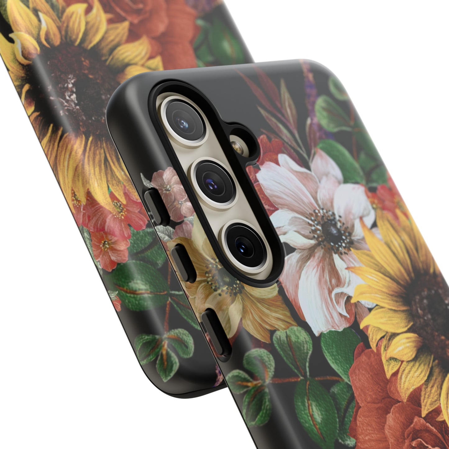 Painted Love Customs Floral Phone Case, Black