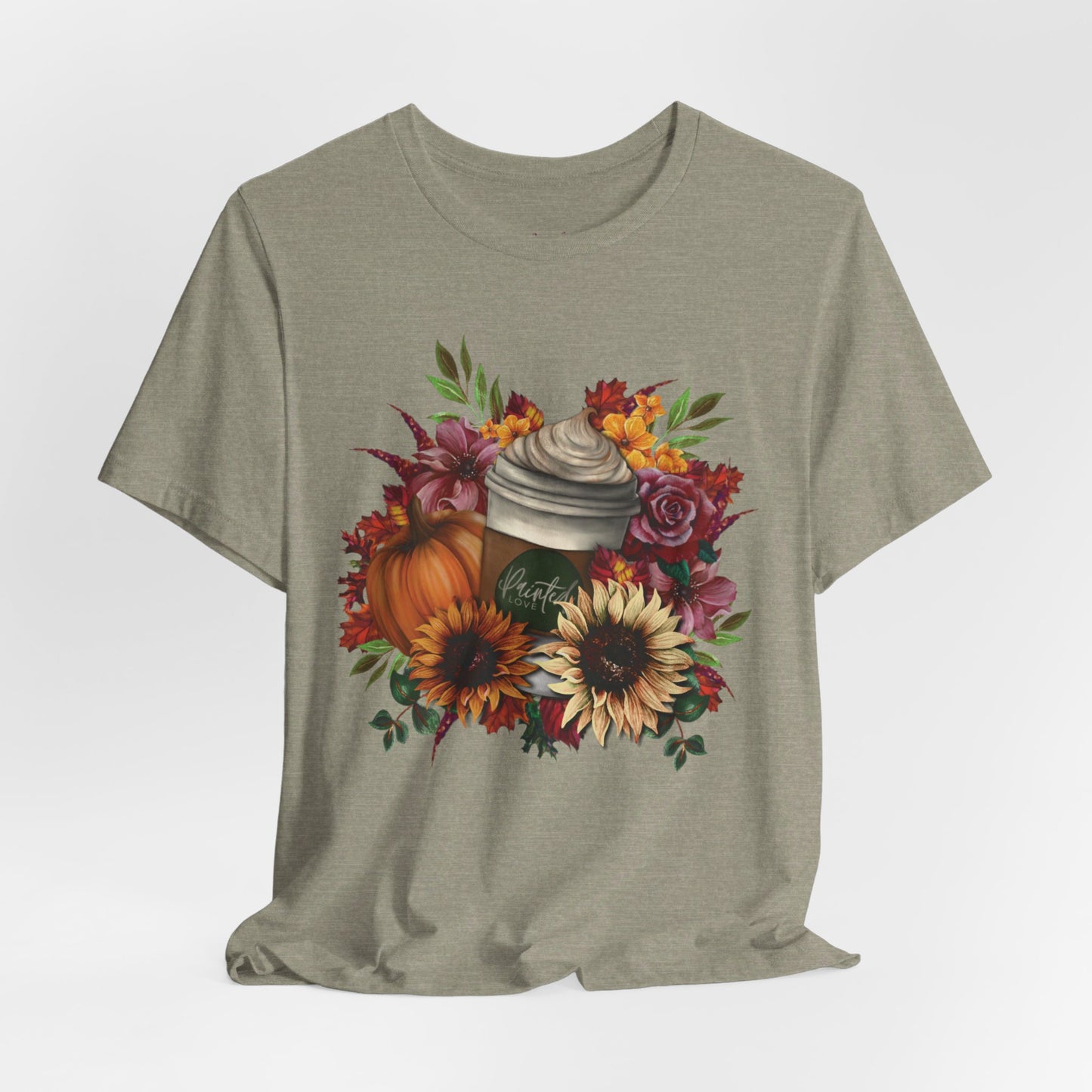 Pumpkin Spice Latte Floral T-Shirt