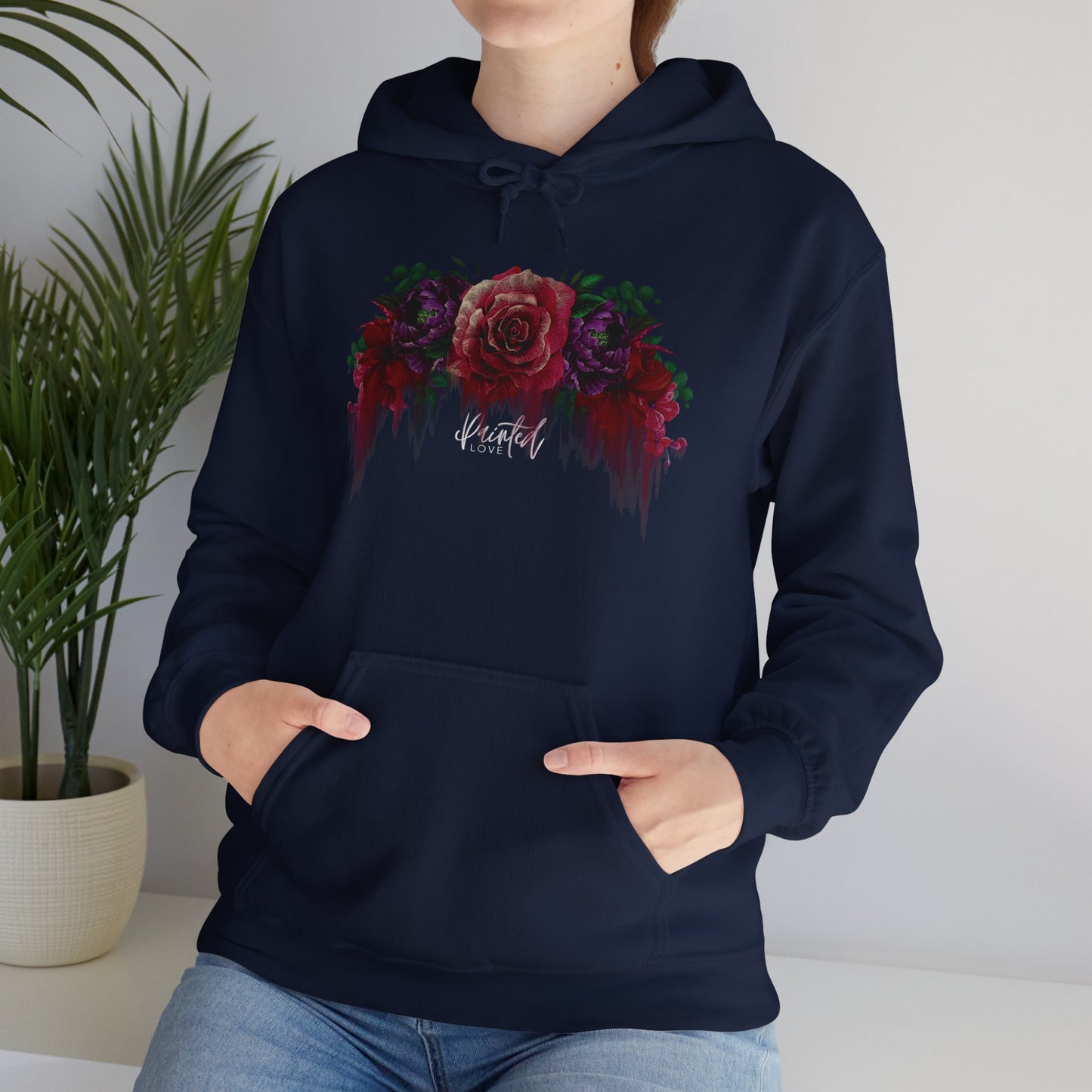 Floral Hoodie 'Not Here to Wilt'