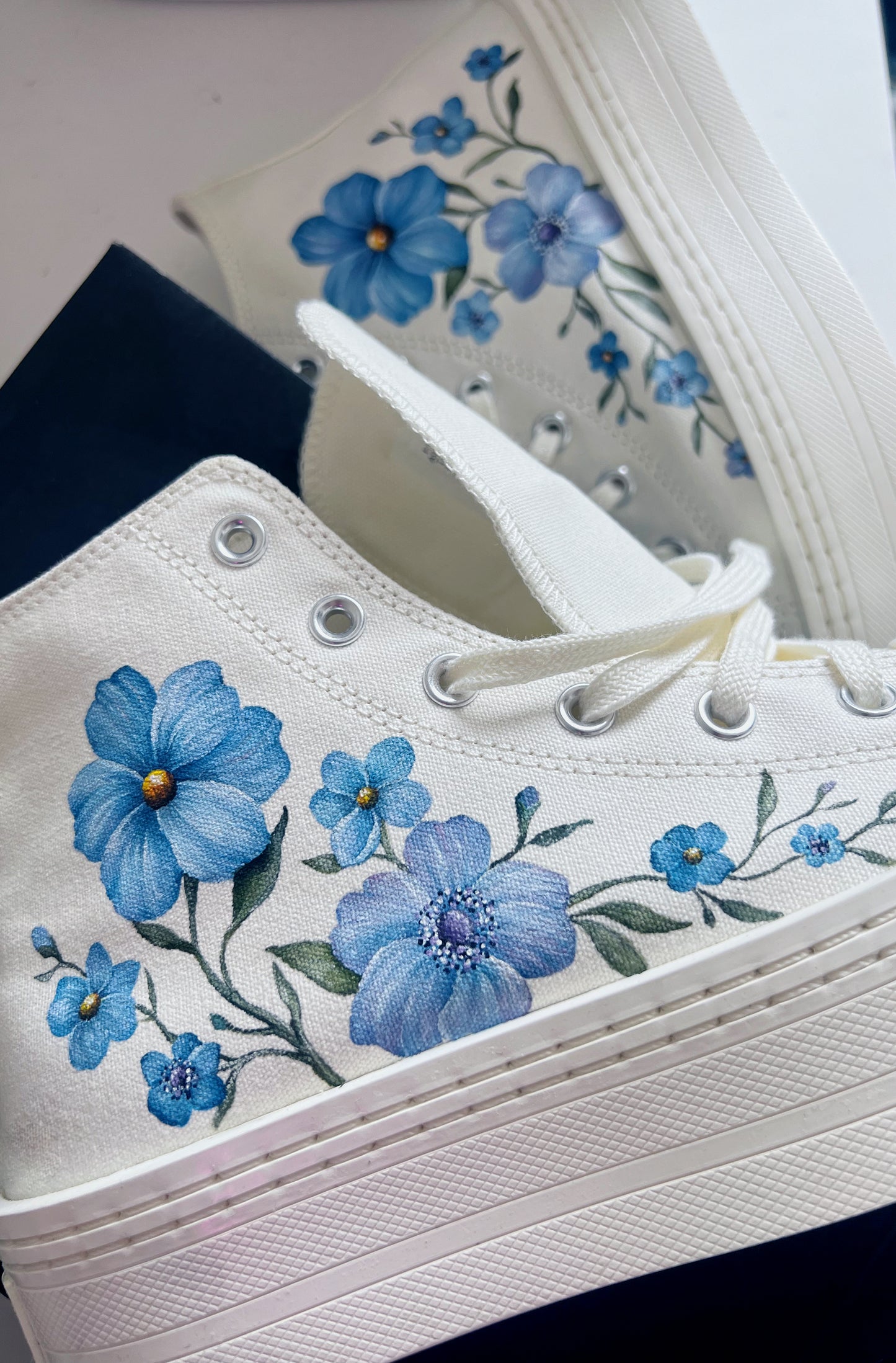 Hand Painted Converse High Tops, Custom Painted Converse, Shoe Painting Service, Wedding Converse