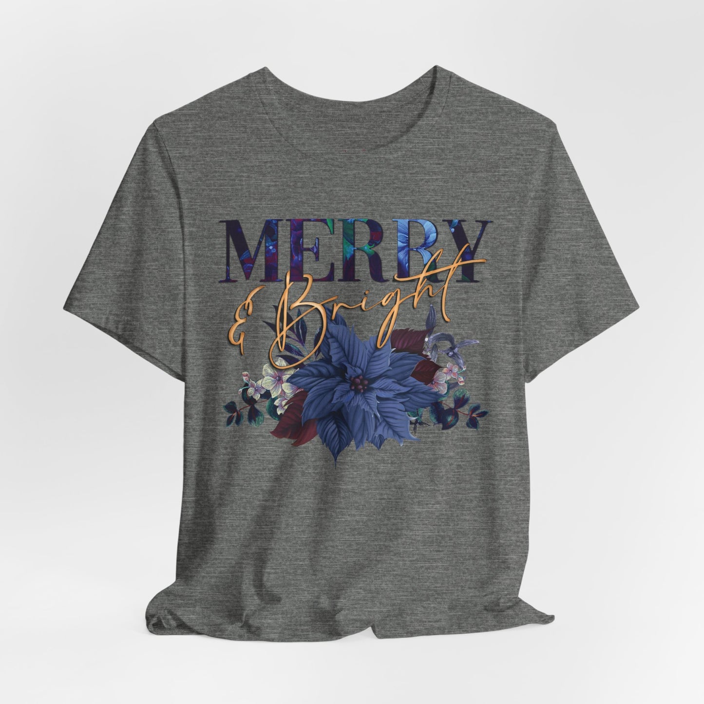 Christmas T-Shirt, “Merry and Bright”, 80’s style