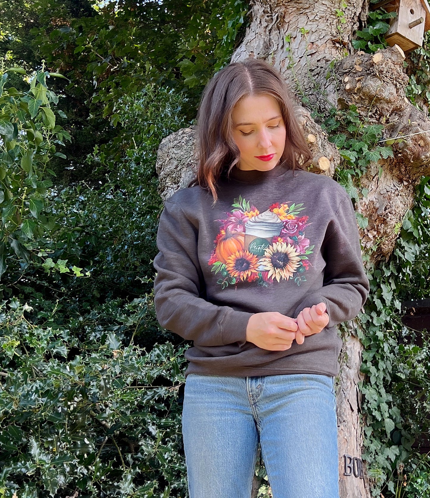 Pumpkin Spice Latte Floral Sweatshirt