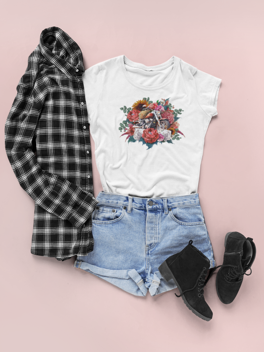 Motorcycle Floral T-Shirt