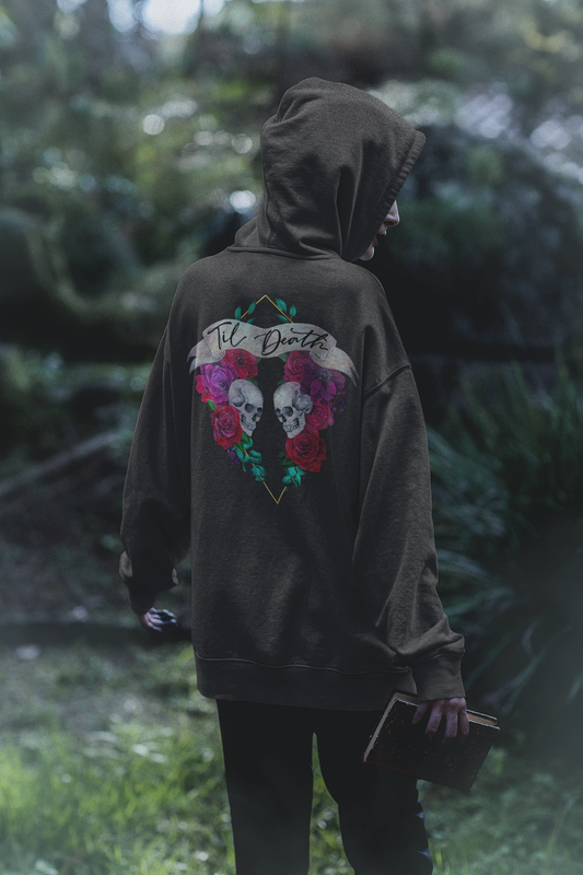 Skull and Roses Zip up Unisex Hoodie