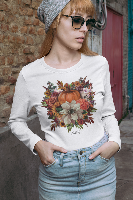 Halloween Flowers Long Sleeve TShirt