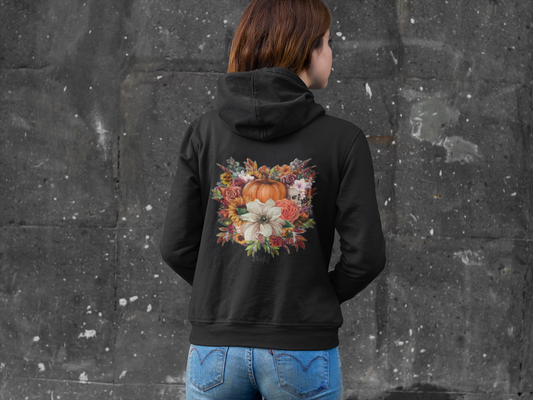 Halloween Flowers Back Hoodie